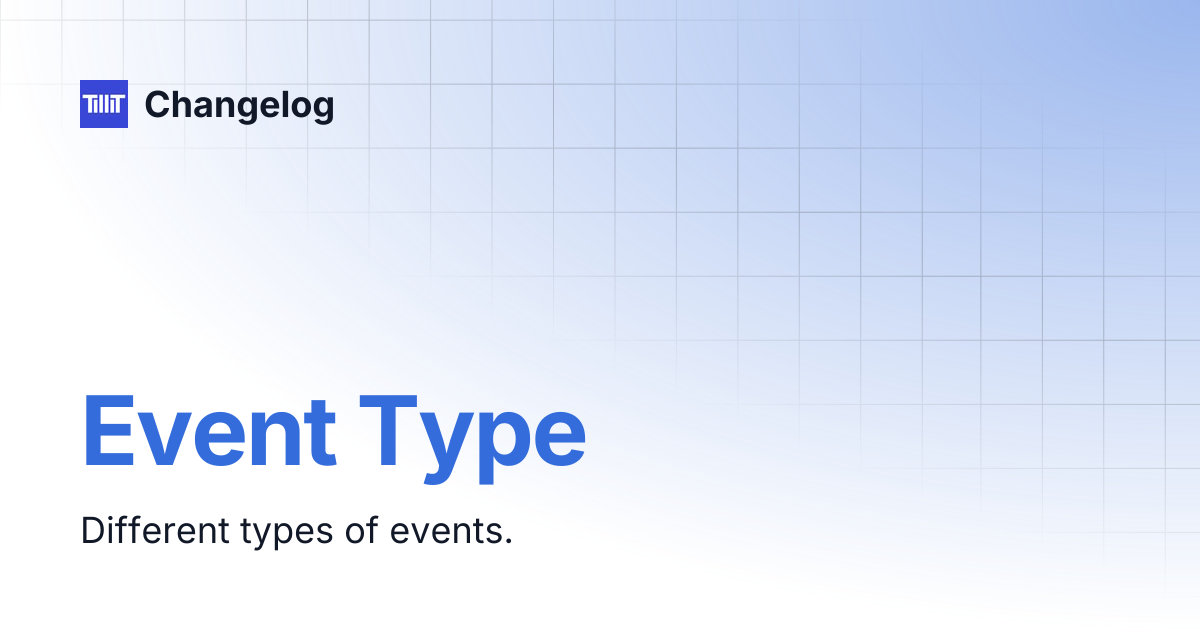 Event Type | Changelog