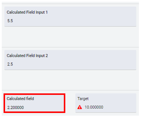 Calculated Data Type field.