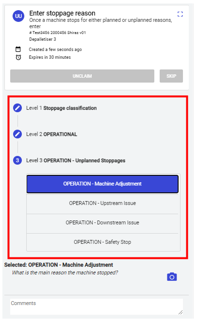 Option Data Type field.